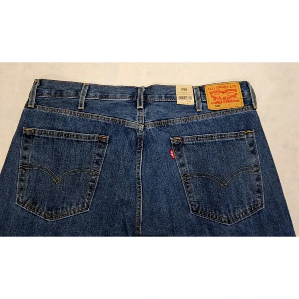 Levis Jeans Mens‎ Sz 40 x 35 36 NEW 550 Relaxed Fit Mid Blue Big & Tall Classic